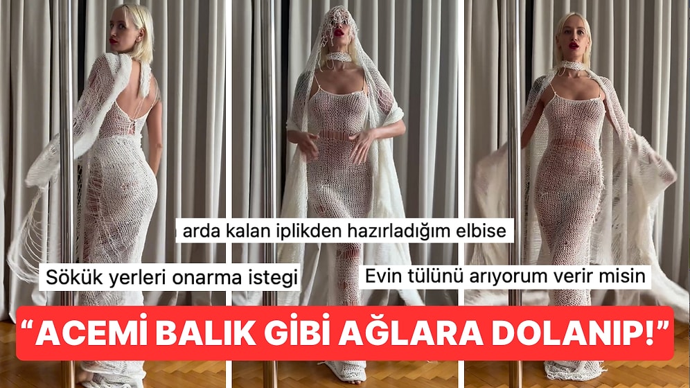 Şekilden Şekle Girdiği Tuhaf Elbisesiyle Örümcek Ağına Sarılmış Gibi Gözüken Didem Soydan Dillere Düştü