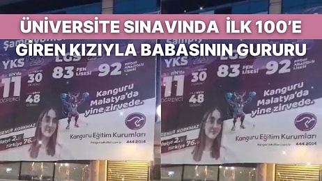 YKS’de İlk 100’e Girdiği İçin Reklam Panolarında Yer Alan Kızını Görünce Babasının Yaşadığı Gurur