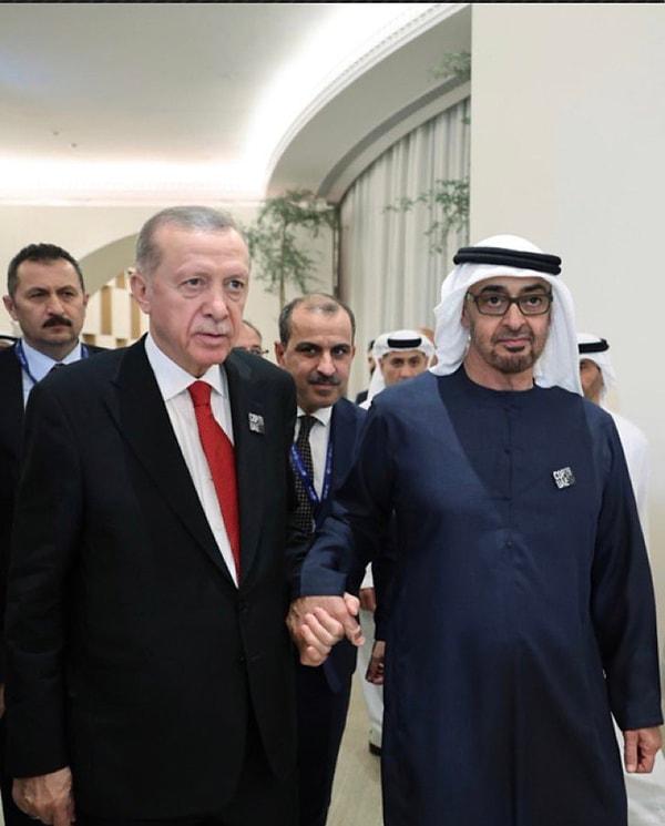 Dubai'de aralık ayı başlarında düzenlenen COP28 BM İklim Zirvesi'nde de Erdoğan ve BAE Devlet Başkanı Şeyh Muhammed bin Zayed Al Nahyan bir araya gelmişti.