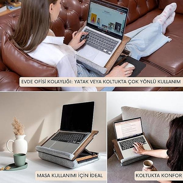 6. Dilediğiniz yerde evde, yatağınızda veya koltukta uzanırken rahatça çalışabilmenize olanak sağlayan bir laptop sehpası.