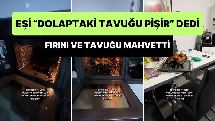 Eşi 'Dolaptaki Tavuğu Pişir' Deyince, Tavuğu Altındaki Plastik Tabağıyla Birlikte Olduğu Gibi Fırına Atan Adam