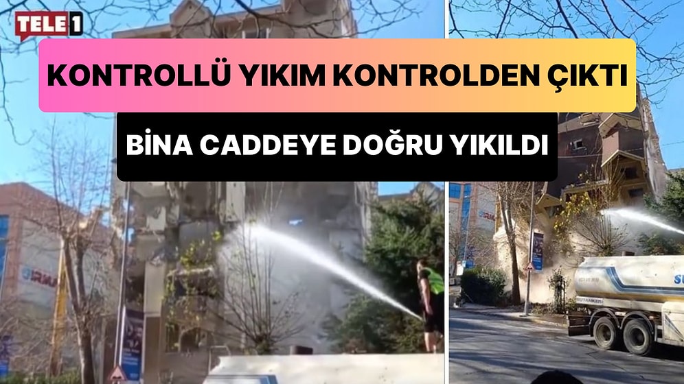 İstanbul Esenyurt'ta Kontrollü Yıkım Sırasında 6 Katlı Bina Caddeye Çöktü