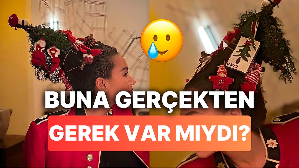 Eda Taşpınar'ın Yılbaşı Ağacı Haline Getirdiği Saç Modeli Canınızı Sıkacak