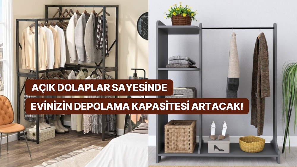 Modern Görünümüyle Giyinme Odanıza Yenilik Getirecek En Beğenilen Açık Gardırop Modelleri