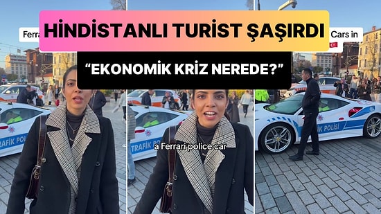 Hint Turist Türkiye'de Gördüğü Ferrari Polis Aracını Paylaştı: 'Ekonomik Kriz Nerede?'