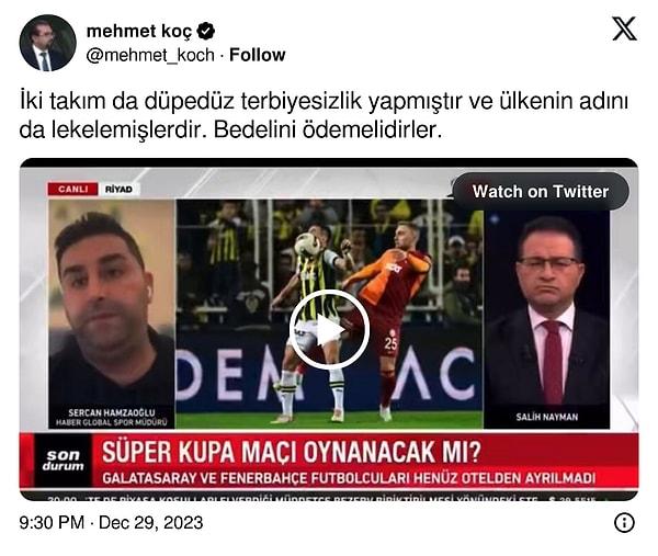 Mehmet Koç...