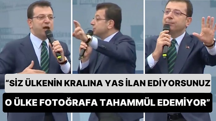 İmamoğlu da Yaşanan Olaylar Hakkında Konuştu: "Kralına Yas İlan Ediyorsunuz Onlar Fotoğrafa Tahammül Edemiyor"