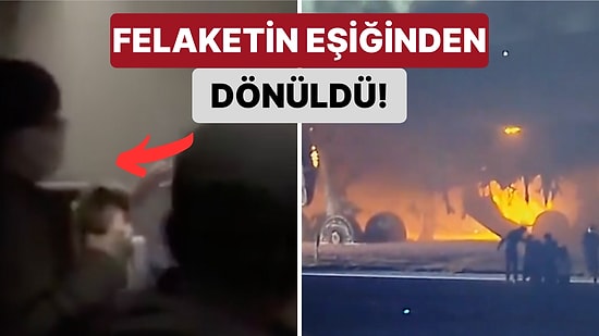 Japonya'da 400'e Yakın Yolcunun Bulunduğu Uçak Sahil Güvenlik Uçağıyla Çarpışınca Alev Aldı