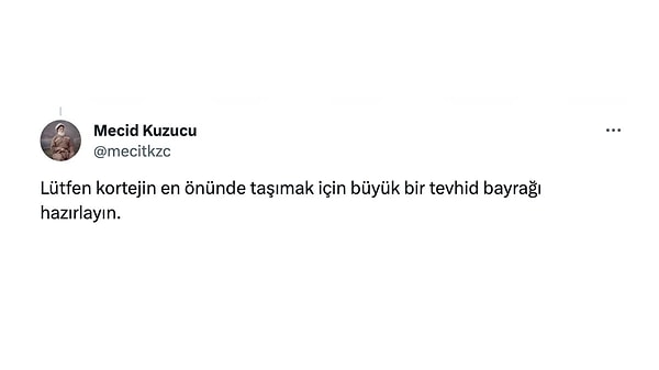 Mesajlarda ayrıca geçtiğimiz gün hilafet bayrağı ile yürüyen bir kişinin yumruklanmasına da gönderme yapıldı.