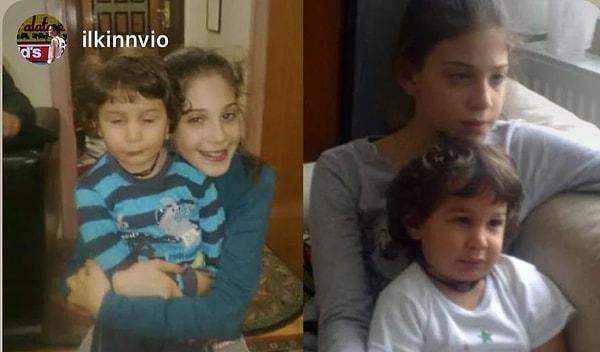 Instagram'da İlkin Aydın hayranı olan "ilkinnvio" hesabı abla-kardeşin çocukluk fotoğraflarını paylaştı.