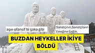 Sarıkamış Şehitleri Anısına Yapılan Buzdan Heykeller Sosyal Medyayı İkiye Böldü