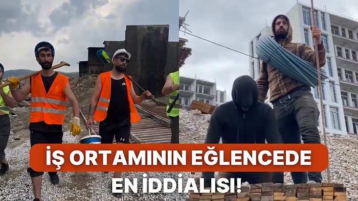 Şantiyede Çektikleri Videolarla İşlerine Eğlence Katan İnşaat İşçilerine Beğeni Yağıyor