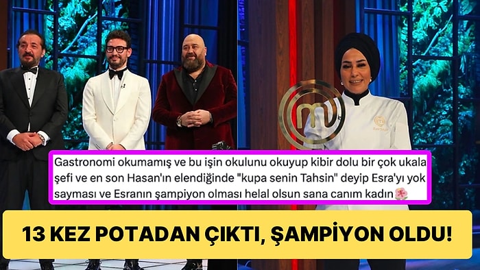 MasterChef All Star'da Hiçbir Profesyonel Eğitimi Olmayan "Kuzum Kadın" Esra'nın Şampiyonluğuna Yorum Yağdı!