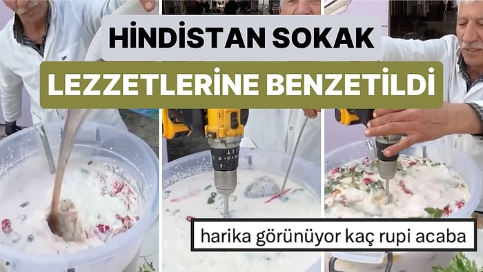 Adana'da Bir Sokak Satıcısının Yaptığı Ayran Karışımı Hindistan Sokak Lezzetlerine Benzetildi