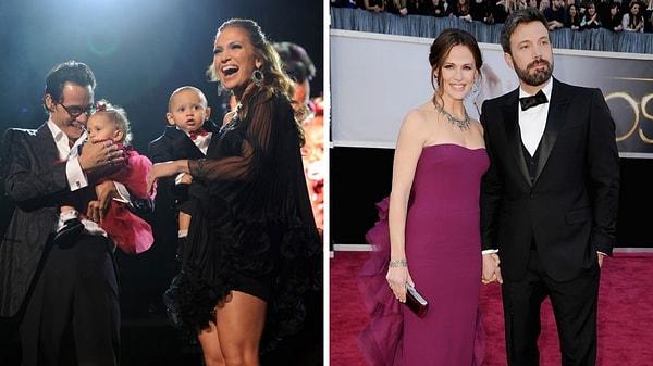 Hiç vakit kaybetmeyen Jennifer Lopez, Ben Affleck'ten ayrıldıktan 5 ay sonra Marc Anthony ile evlendi, 2008'de de ikiz çocuklarını doğurdu... Ben Affleck'in de aşağı kalır yanı yoktu. O da JLO'yla ayrılığından bir sene sonra Jennifer Garner'la evlendi ve üç çocuk sahibi oldu.