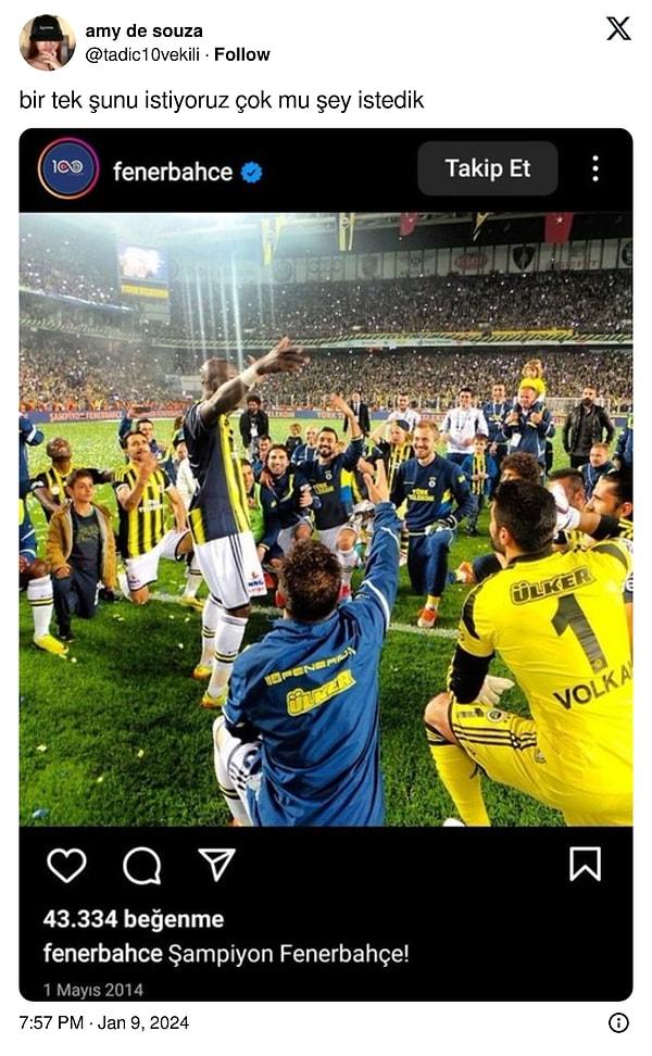 Bu arada değinmeden geçmeyelim, Fenerbahçe ile alakalı yanıtlar hayli fazla.