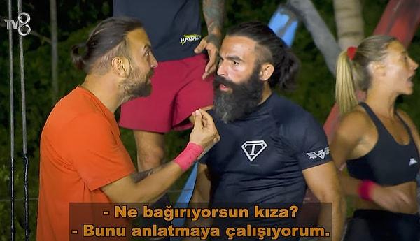 Yarışma esnasında düşen Sercan'ın Nagihan'a bağırdığı anlar fragmana damgasını vururken, Nagihan'a bağırdığı için Sercan'ın üzerine yürüyen Turabi de tartışmaya dahil oldu.