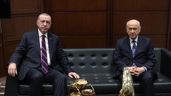 Cumhurbaşkanı Erdoğan ve MHP lideri Bahçeli, görüşmede, terörle mücadelenin seyri hakkında fikir alışverişinde de bulundu.
