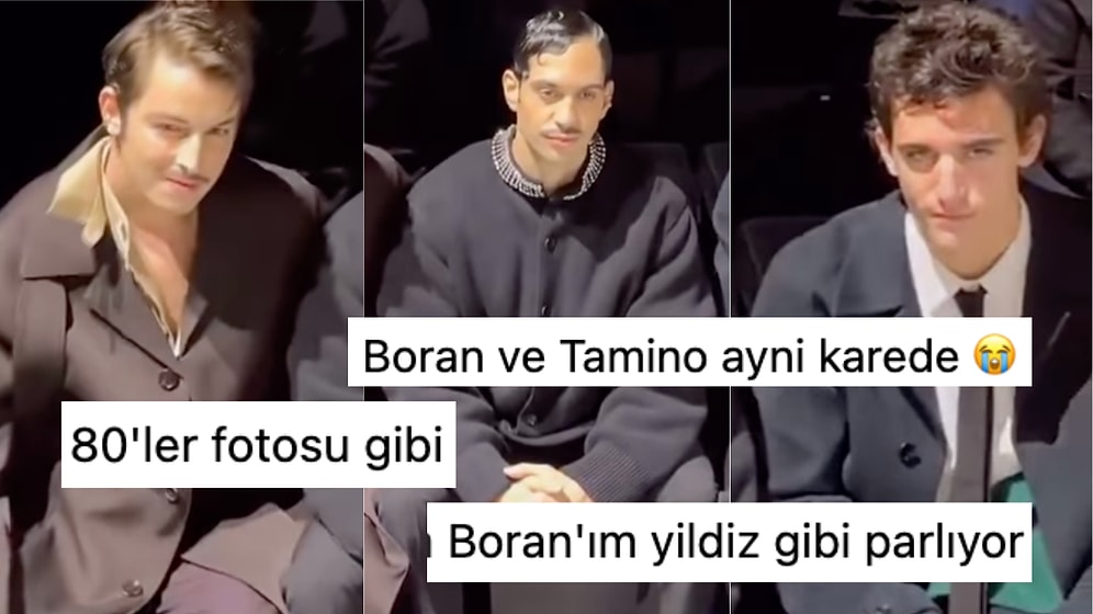 Lüks Bir Markanın Defilesi İçin Birlikte Boy Gösteren Boran Kuzum, Mahmood ve Tamino'nun Pozları Çok Konuşuldu