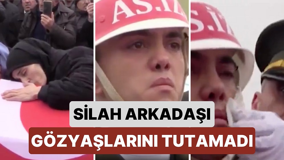 Pençe Kilit Harekatı'nda Şehit Olan Samet Aslan'ın Cenaze Töreninde Silah Arkadaşı Gözyaşlarını Tutamadı