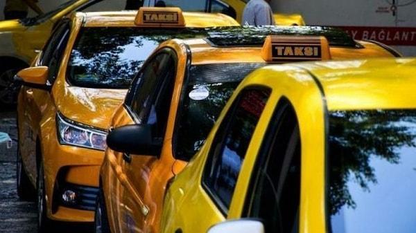 Sarı taksilerde;