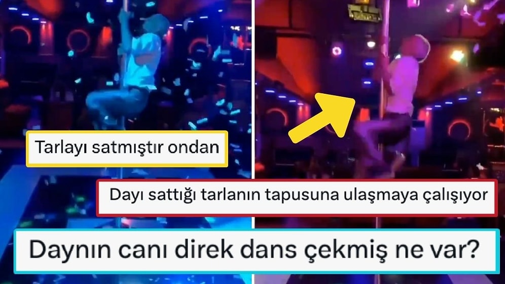 Pavyona Giden Dayı, Hızını Alamayıp Dans Direğine Tırmandı