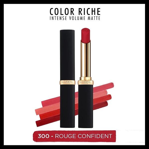 7. L'Oréal Paris Color Riche Colors of Worth Intense Volume Matte Ruj - 300 Rouge Confident