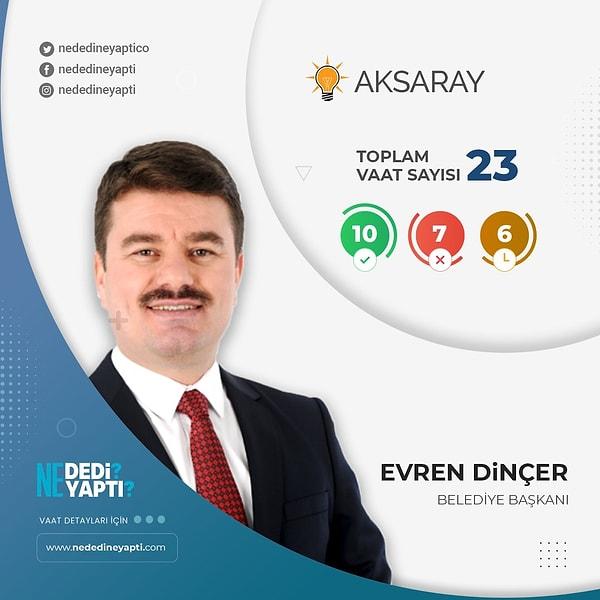 Aksaray Belediye Başkanı Evren Dinçer - AKP