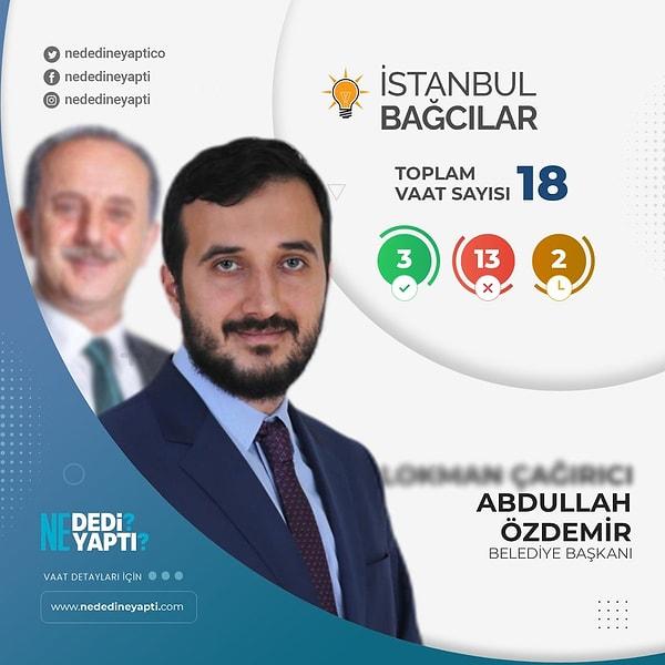 İstanbul Bağcılar Belediye Başkanı Abdullah Özdemir - AKP
