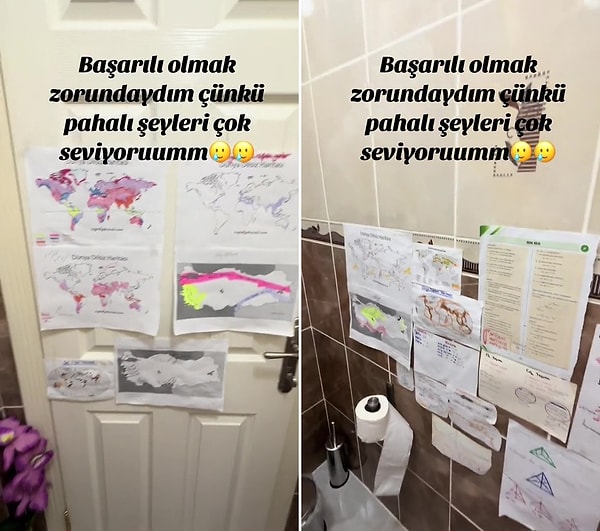 Tıp fakültesini kazanmak istediğini belirten genç o notların yer aldığı videoyu da, 'Başarılı olmak zorundayım çünkü pahalı şeyleri çok seviyorum' diyerek paylaştı.