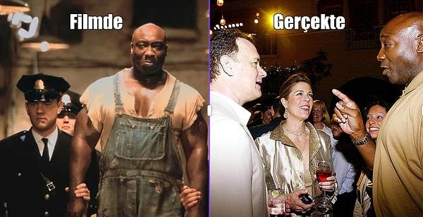 9. The Green Mile filminde Michael Clarke Duncan diğer oyunculara kıyasla bir dev gibi görünse de gerçekte o kadar belli bir fark yoktu.