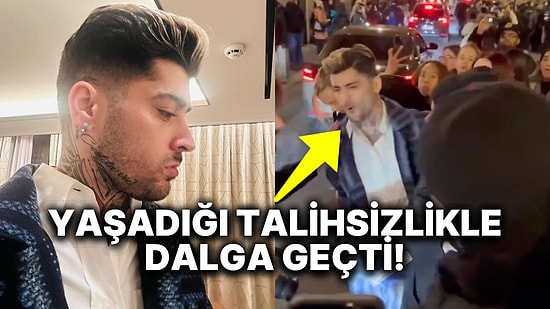 Kırk Yılda Bir İnsan İçine Çıkan Zayn Malik’e Kalabalıktan Kurtulmaya Çalışırken Araba Çarptı!