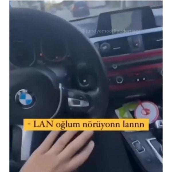 Arabayı kaydırarak teyzeyi korkutan o anları da kaydeden sürücünün paylaşımı ise sosyal medyada viral oldu.