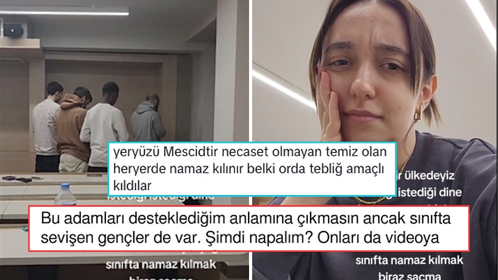 Mescit Varken Sınıfın Ortasında Namaz Kılan Öğrenciler Polemik Yarattı!