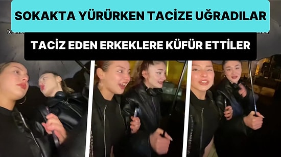 Yağmurlu Havada Hızlı Hızlı Eve Yürüyen Kadınlar, Erkeklerin Tacizine Küfür Ederek Cevap Verdi