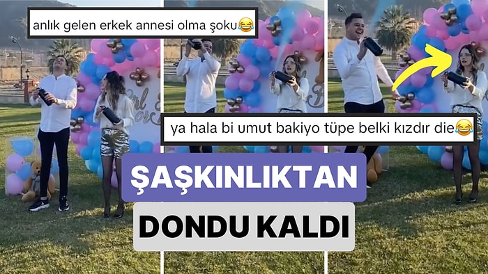 Kız Bebek Beklerken Oğlu Olacağını Öğrenen Anne Cinsiyet Öğrenme Partisinde Şaşkınlıktan Dondu Kaldı