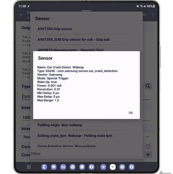 Rahman, Galaxy Z Fold 5 ve S24 Ultra'da "Araç Kaza Tespit Uyanma" özelliğini ortaya çıkardı. Bu keşifle birlikte, uygulamanın işlevlerini kontrol etmek için özel olarak geliştirilen MoccaMobile adlı bir sistem uygulaması da keşfedildi.