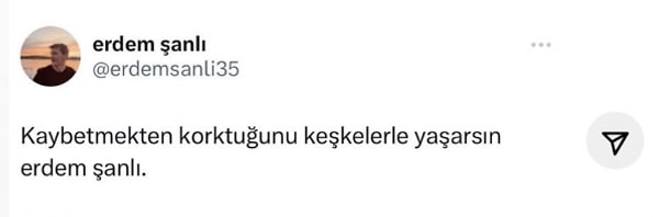 Ayrılıktan sonra Erdem Şanlı'nın attığı tweet, ayrılık hamlesinin Deniz Işın'dan geldiğini düşündürttü.