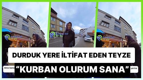 Motosiklet Sürücüsüne Durduk Yere 'Kurban Olurum Sana' Diyerek Gününü Güzelleştiren Teyze