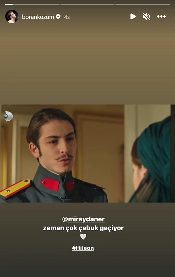 Instagram hesabından resmen Vatanım Sensin anma günü yapan Boran Kuzum, üç sahne paylaşarak o günleri yad etti.