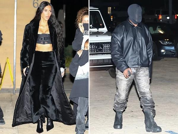 Kim Kardashian ve Kanye West, Ye'nin yeni albümünü tanıtan ürünler giyen North ve arkadaşlarıyla akşam yemeğine çıktılar ve çocuklarının iyiliği için çalkantılı geçmişlerini bir kenara bıraktılar.
