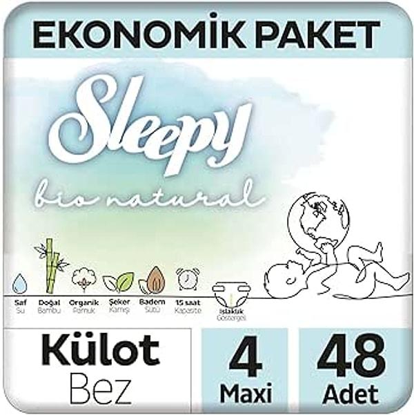 6. Sleepy Bio Natural Ekonomik Paket Külot Bez 4 Numara