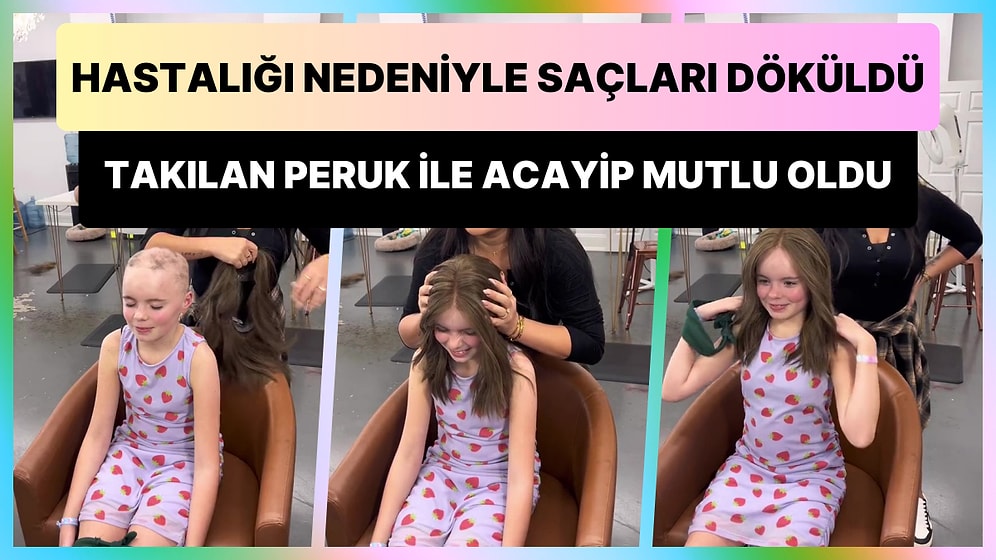 Hastalığı Nedeniyle Saçları Dökülen Çocuğun Takılan Peruk ile Acayip Mutlu Olduğu Anlar Sizi de Mutlu Edecek