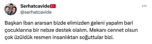 Cemil Çiçek'in bu hamlesiyle binlerce sosyal medya kullanıcısı, katledilen taksici Oğuz Erge'nin çocuklarına destek olmak istediklerini belirtti.
