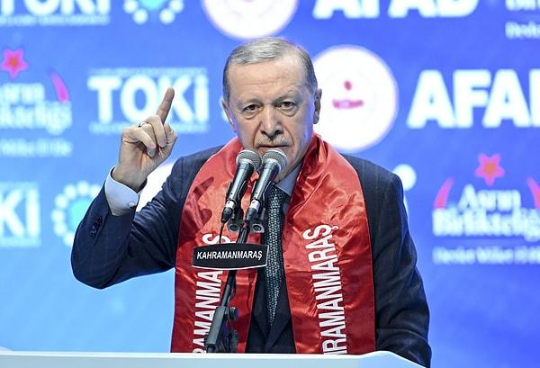 Bugün Kahramanmaraş'ta konut teslim töreninde konuşma yapan Erdoğan, Hatay'daki ifadelerinin muhalefet tarafından gündemde tutulmasına tepki gösterdi.