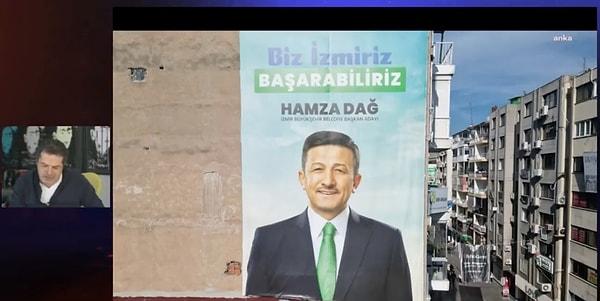 Barlar sokağında gençlerle bir araya gelen Hamza Dağ'ın, seçim afişlerinde AKP logosunu hiç kullanmamasına dikkat çekerek "Sanırsın Hamza Dağ bağımsız aday." sözleriyle eleştiride bulundu.