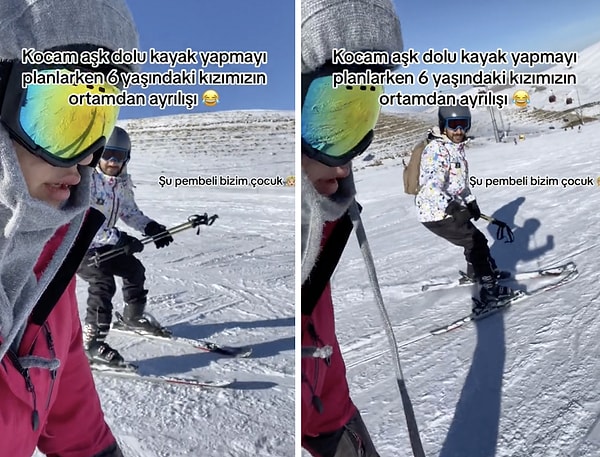 'svd_ozer' isimli Tiktok kullanıcısı, eşiyle birlikte romantik bir kar videosu çekmek istedi.