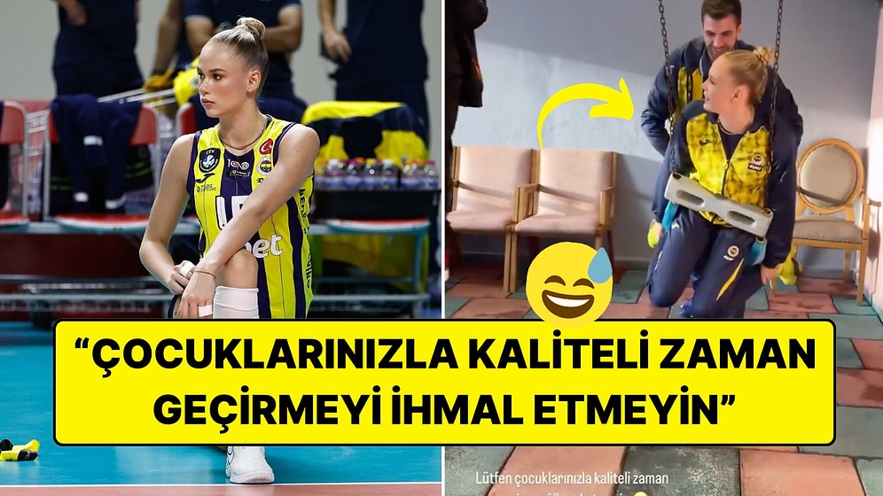 1.95'lik Arina Fedorovtseva'nın Salıncakta Çocuklar Gibi Eğlendiği Anlar