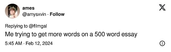 "500 kelimelik essayde daha fazla kelime bulmaya çalışırken ben"