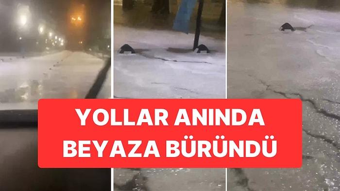 İzmir Çeşme’de Görülmemiş Dolu Yağışı: Yollar Beyaza Büründü